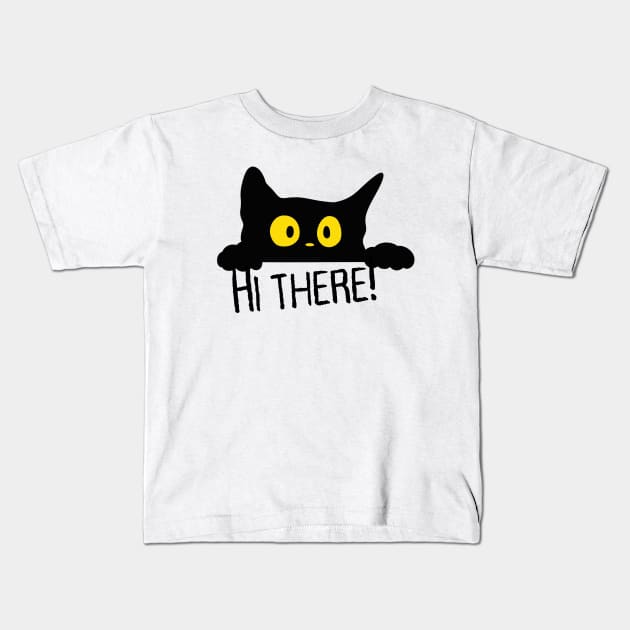 Hi There Spooky Kitty Kids T-Shirt by Nutrignz